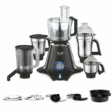 Preethi Zodiac MG-218 mixer grinder, 750 watt, Black/Light Grey, 5 jars – 3 In 1 insta fresh juicer Jar & Master chef food processor Jar, Vega W5 motor with 5yr Warranty & Lifelong Free Service